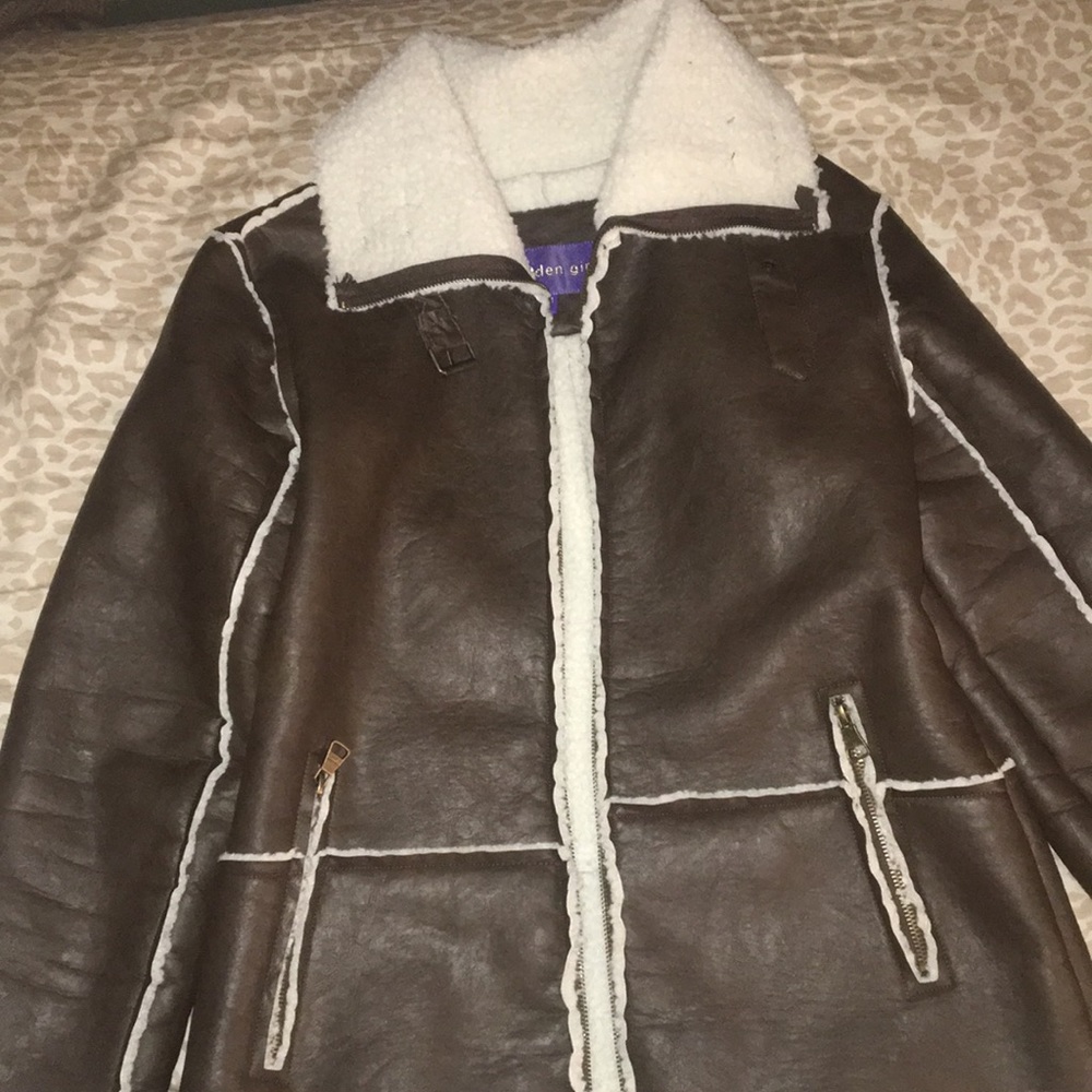 Steve Madden Faux Fur & Leather Jacket